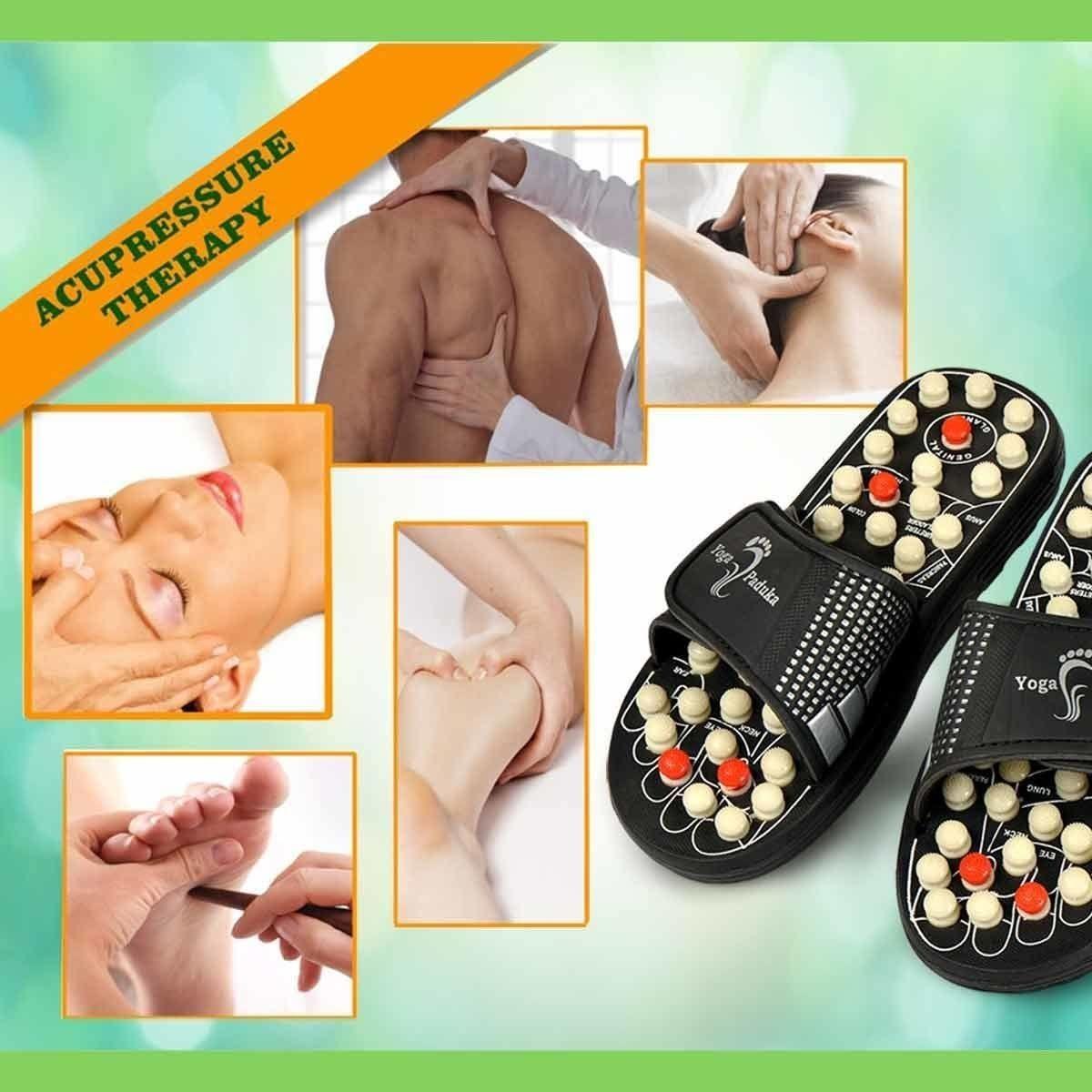 Acupuncture massage magnetic slippers