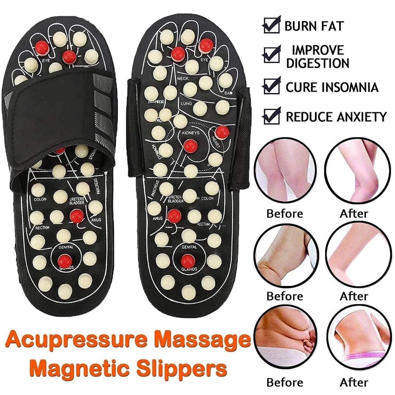 Acupuncture massage magnetic slippers